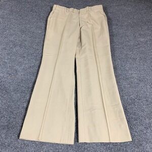 VTG‎ Elbeco Pants Mens 34x31 Beige Flat Front Straight Leg Slacks Trousers 70s